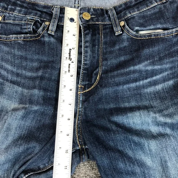 Signature by Levi Strauss & Co Mid Rise Straight Leg Dark Wash Jean Women 10 W30 - Picture 6 of 11